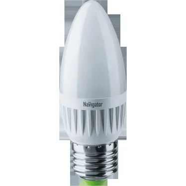Лампа светодиодная LED 7вт E27 теплый матовая свеча