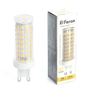 Лампа светодиодная LED 15вт 230в G9 теплый капсульная