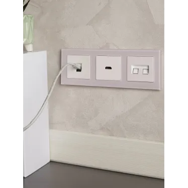 BRITE Розетка HDMI РHDMI-0-БрЖ жемчуг