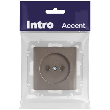 Розетка Intro Accent 6-201-08 2P, 16А-250В, IP20, СУ, бронза