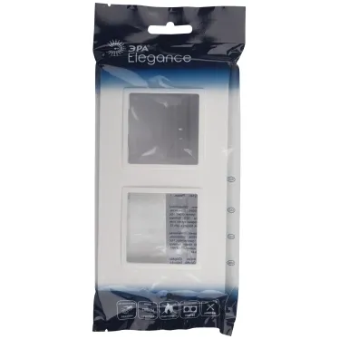 Рамка для розеток и выключателей Elegance 14-5012-01 Classic, на 2 поста, белый