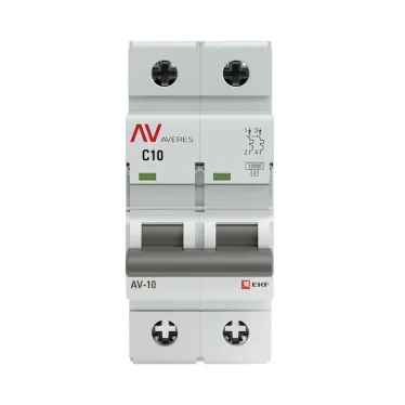 Выключатель автоматический AV-10 2P 10A (C) 10kA AVERES