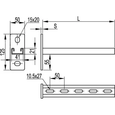 Розетка наружной установки IP44 16А 3P+E 400В с механической блокировкой и боковым расположением разъема