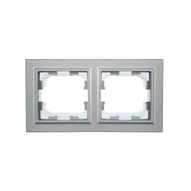 BRITE Рамка 2 поста IP44 РУ-2-БрА-44 алюминий