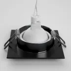 Светильник ИВО-50w G5.3 поворотный квадратный черный