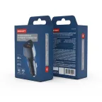 Устройство автомобильное зарядное c двумя портами (USB-A QC 3.0 + USB-C PD) cо световой индикацией, 20Вт, черное