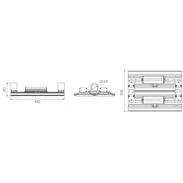 Светодиодный светильник Diora Unit2 2Ex 200/33000 К30 4K консоль
