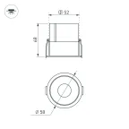 Подвес MOONLIGHT-HR-LIFT-SIDE-VR-D25-0080 Gold (Arlight, Металл)