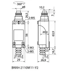 Концевой выключатель ВККН-2110М11-У2 кнопочный толкатель 5А 1з+1р IP65 | SQ0732-0028 | TDM