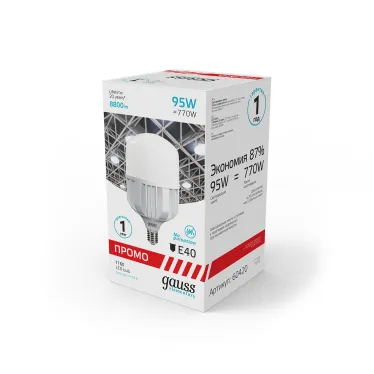 Лампа светодиодная LED 95 Вт 8800 лм 4100К цилиндр Т160 нейтральный E40 AC 220В PROMO Elementary Gauss