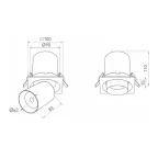 Светильник светодиодный LGD-PULL-S100x100-10W White6000 (WH, 20 deg) (ARL, IP20 металл, 3 года)