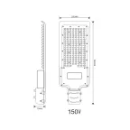 Светильник уличный SPP-502-0-50K-200 200Вт 5000К 20000Лм IP65 КСС ''Ш-с'' IC-SMD 48-60мм полный раструб