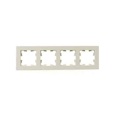BRITE Рамка 4 поста РУ-4-Бр бежевый рифленый IEK