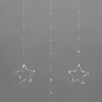Занавес из росы с фигурами Звезд 1,5х1,15м 156LED теплый белый IP20 USB пульт управления