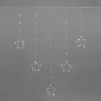 Занавес из росы с фигурами Звезд 1,5х1,15м 156LED теплый белый IP20 USB пульт управления