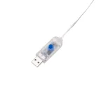 Занавес из росы с фигурами Звезд 1,5х1,15м 156LED теплый белый IP20 USB пульт управления
