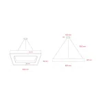 Светильник LED Geometria Quadro SPO-162-W-40K-070 70Вт 4000K 800х800х80 белый подвесной драйвер внутри