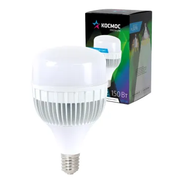 Лампа светодиодная LED 150Вт 220В Е40 D140х231 6500К дневной 13200 лм
