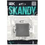 SKANDY Выключатель 1-клавишный проходной 10А SK-V02Gr серый IEK