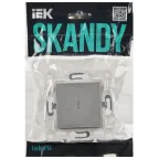 SKANDY Выключатель 1-клавишный проходной с индикацией 10А SK-V08S серебряный IEK