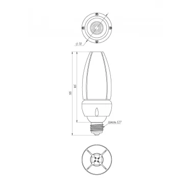 Светодиодный светильник Diora Corn GP 25/3800 E27 3800лм 25Вт 3000K 0.8PF 80Ra Кпбольше2
