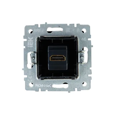 BRITE Розетка HDMI РHDMI-0-БрС сталь
