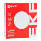 Светильник светодиодный ДВО 1108 круглый 24Вт 4000K IP20 LUMA EKF