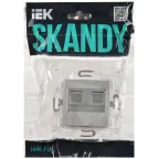 SKANDY Розетка компьютерная двойная RJ45 кат.5E SK-K03S серебряный IEK