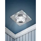 Светильник декор стекло квадрат MR16,12V/220V, 50W, хром/зеркальный DK8 CH/WH