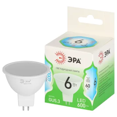 Лампа светодиодная LED 6 Вт 600Лм 4000К MR16-6W-840-GU5.3 GU5.3 софит яркий белый свет Green Line