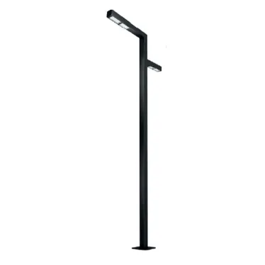 Опора освещения со светильником светодиодным OXOR-STER-Z-1600x100x100-L3000-50W Warm3000 (BK, 230V) IP65 (ARL, Сталь)