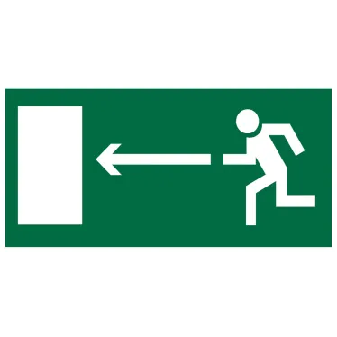 LE7624 Направление к эвакуационному выходу налево NOTE