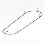 Трек ART-APRIORI-OVAL-ROD-200-3000x1000 (BK) (ARL, IP20 металл, 3 года)