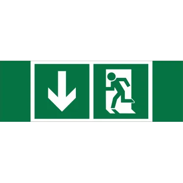 Знак безопасности NPU-3413.E40''Указ. двери эвакуац. выхода (левостор.)''