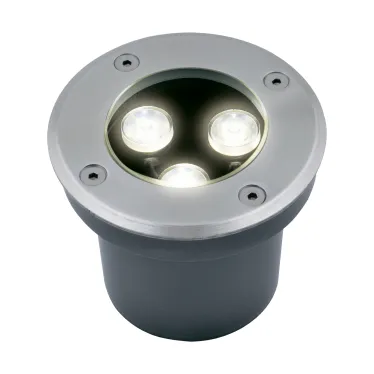 ULU-B10A-3W/2700K IP67 GREY Светильник светодиодный уличный. Архитектурный встраиваемый. Теплый белый свет (2700К). Корпус серый. TM .