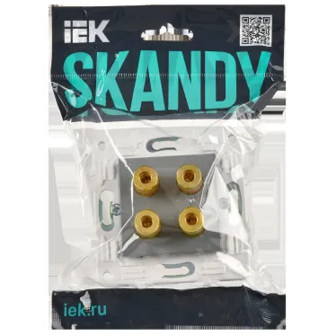 SKANDY Аудиорозетка 4-местная SK-A01Gr серый IEK