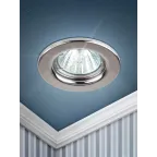 Светильник штампованный MR16,12V/220V, 50W хром ST1 CH