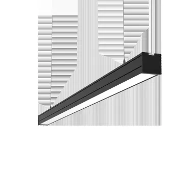 Светильник светодиодный Mercury Pro подвесной 48 Вт 4000 К 1010х65х65 мм IP54 RAL9005 черный муар с рассеивателем опал, с декоративным проводом 2 м и комплектом подвесов 2 м аварийный автономный постоянного действия