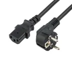                  Кабель питания СЕЕ 7/7 (Schuko) - IEC 320 C13 3x0,75 мм2, длина 0,6м, угловая вилка
               