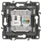 Розетка комбинированная RJ45+RJ11, Эра12, шампань, 12-3109-04