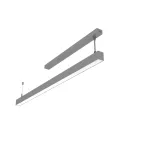                  Cветильник cветодиодный Angusta 513x35x45мм подвесной 18 Вт 4000 К IP40 RAL7045 серый муар с рассеивателем опал
               