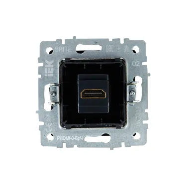 BRITE Розетка HDMI РHDMI-0-БрЧ черный