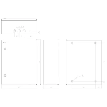 Корпус металлический SIMPLE ЩМПг-06 (500x400x175) IP54 У2 серый