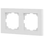 Рамка для розеток и выключателей Intro Accent 6-502-01М на 2 поста, СУ, белый матовый