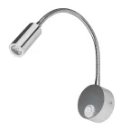                 ULT-F21-3W/4000K IP20 SILVER Светильник светодиодный настенный гибкий для интерьерного освещения. 85-265В. Белый свет (4000К). Серебряный. TM
               