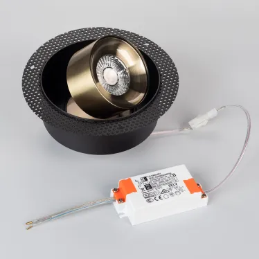 Светильник светодиодный SP-PLURIO-BUILT-TRIMLESS-R160-9W Day4000 (BK-ABRS, 36 deg, 230V) (ARL, IP20 металл, 3 года)