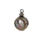 Фонарь декоративный со свечкой 9х5х13см, цвет корпуса бронзовый, цвет свечения теплый белый (батарейки в комплекте)