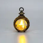 Фонарь декоративный со свечкой 9х5х13см, цвет корпуса бронзовый, цвет свечения теплый белый (батарейки в комплекте)