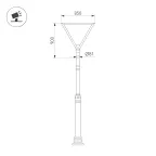 Светильник светодиодный OXOR-TRILEIS-900x850х80-50W Day4000 (BK, 120 deg, 230V) IP65 (ARL, IP20 Металл, 3 года)