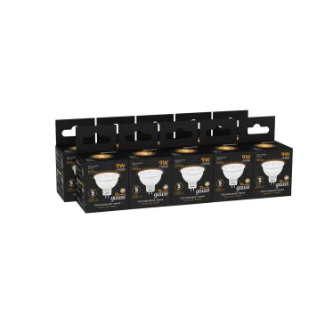 Лампа светодиодная LED 9 Вт 830 лм 3000К софит MR16 теплый GU5.3 AC 220В Black Gauss